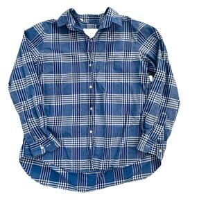 Grayson Anthropologie The Hero Blue Plaid Button Down Shirt Sz 3 $138